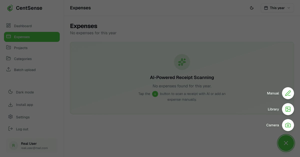 Snap or upload a receipt